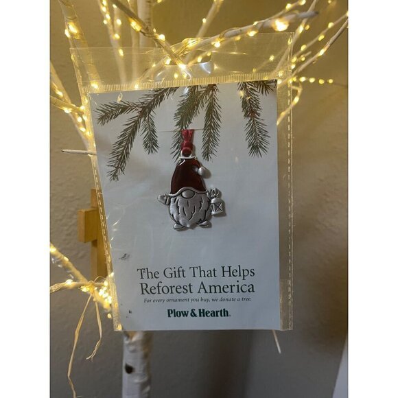 nwt pueter xmas tree gnome red and silver nonprofit donation w each one sold - Picture 3 of 5